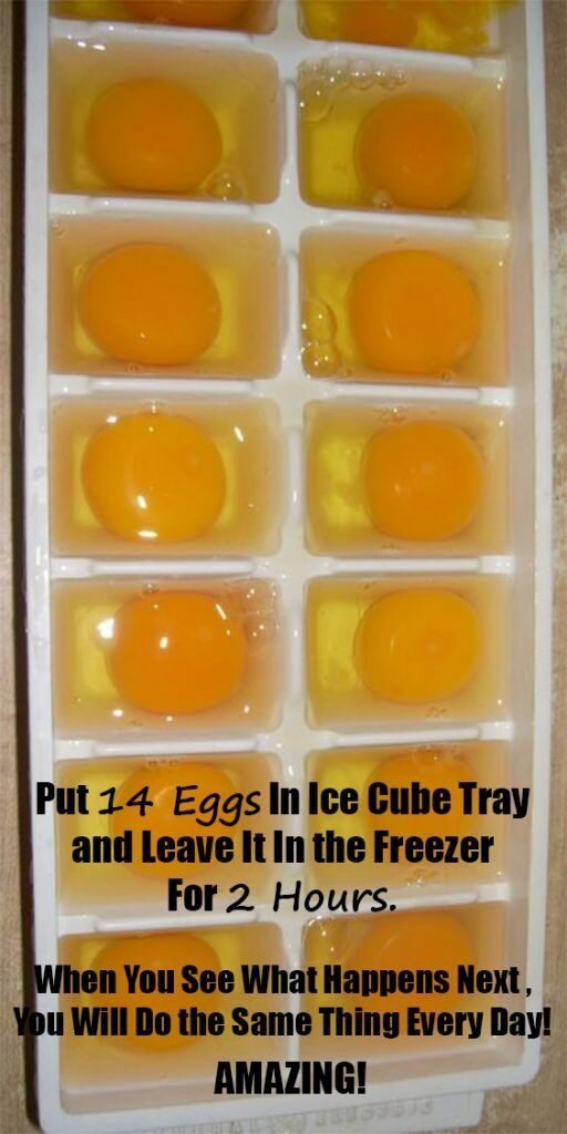 She Put Exactly 14 Eggs In Ice Cube Tray And Left It In The Freezer For 2 Hours. When She Saw What Happened Next She Decided To Do The Same Thing Every Day! Amazing!